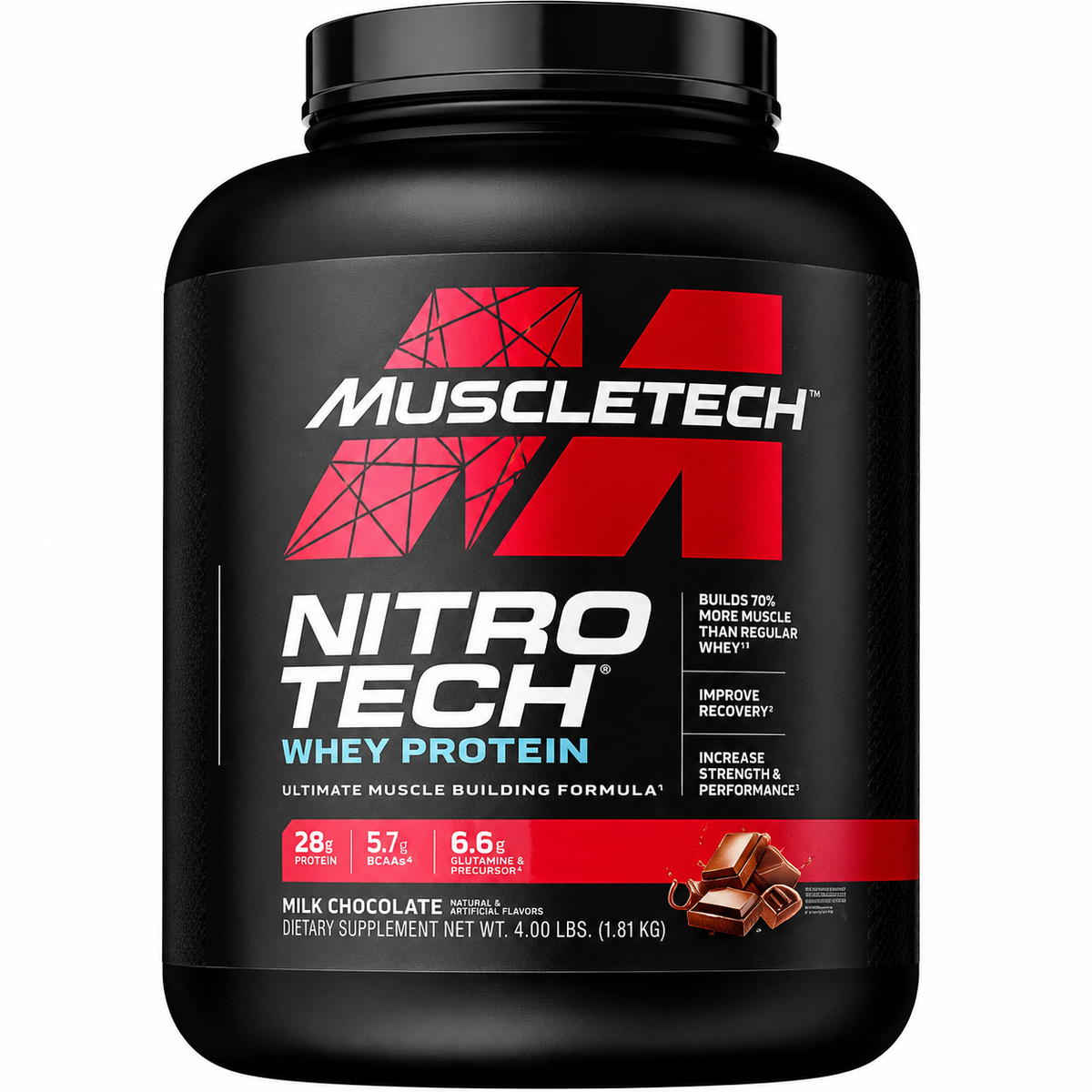Nitro Tech 100% Whey Gold - 69 Servicios - Muscletech