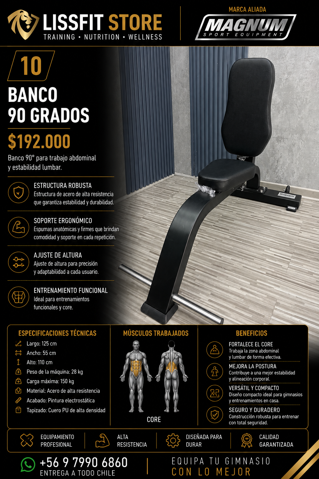Banco 90° Magnum