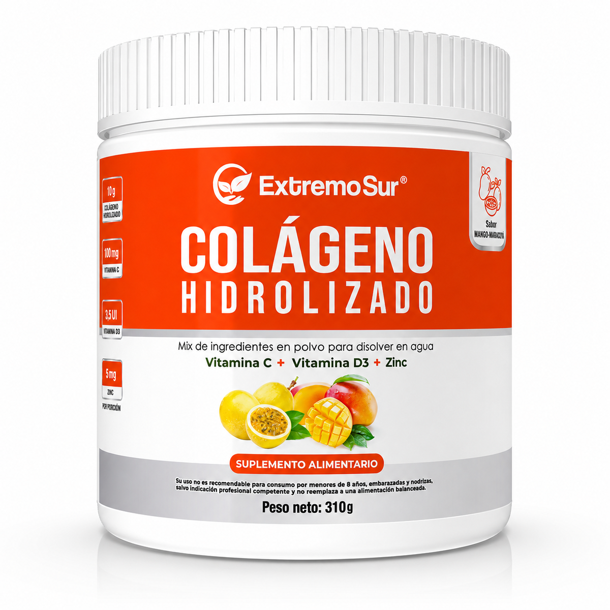 Colágeno Hidrolizado 310 gr - Sabor Berries