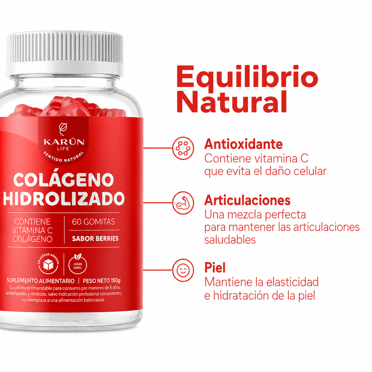 Gomitas Colágeno Hidrolizado + Vitamina C