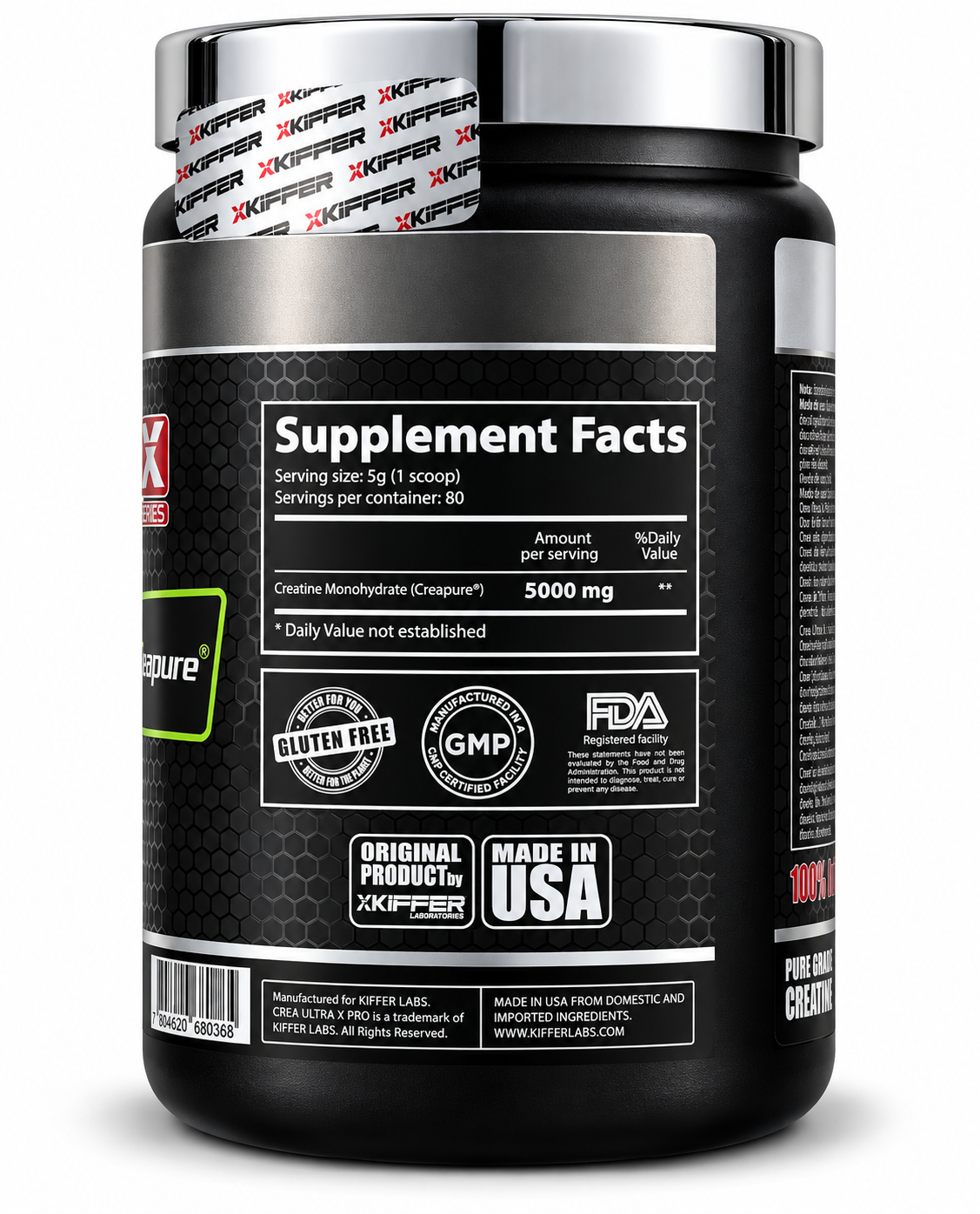 Creatina Monohidratada Creapure Kiffer Labs 400 g – Crea Ultra XPro
