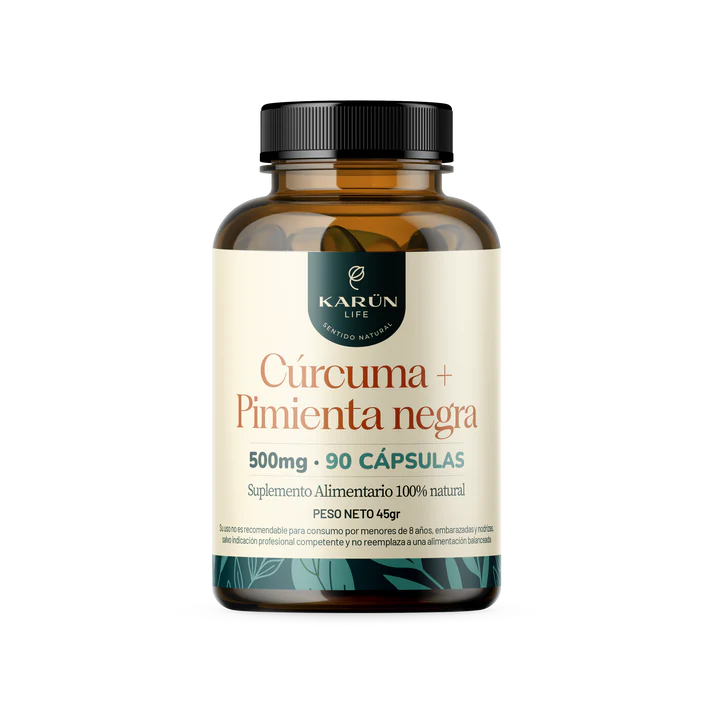 Curcuma + Pimienta Negra 500 Mg 90 Cápsulas
