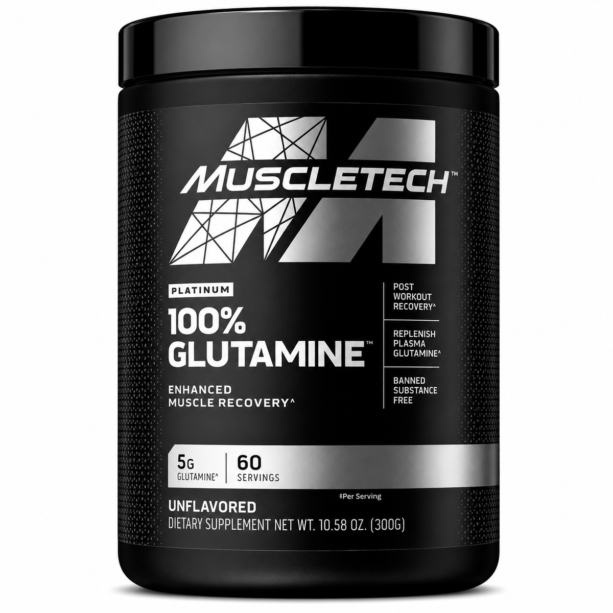 100% GLUTAMINA Platinum - 300 grs / 60 servicios, unflavored