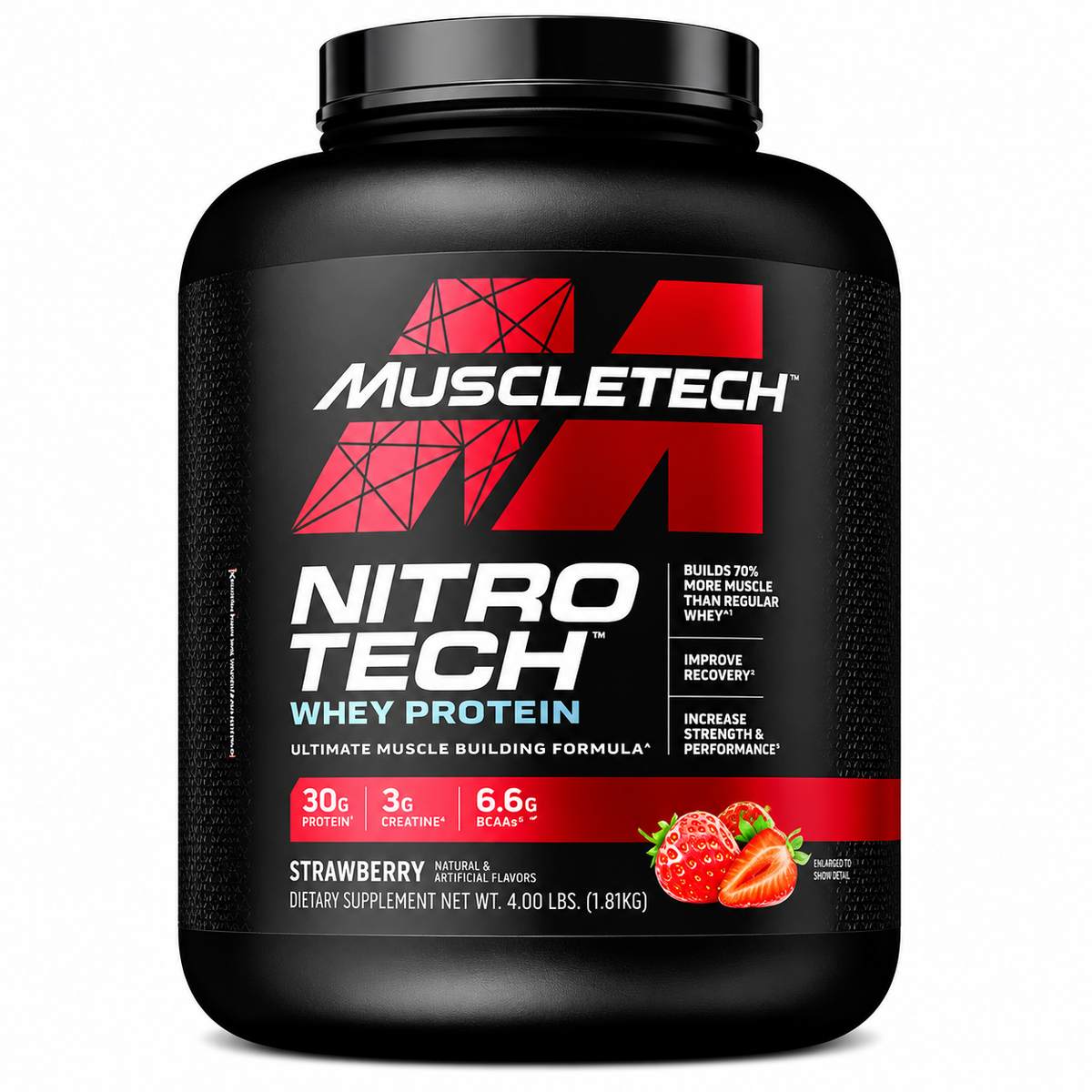 NITROTECH Whey Protein (C/CREATINA) - 4 lbs / 41 servicios