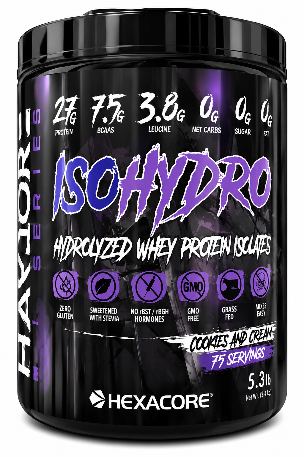 ISO HYDRO Hydrolyzed Whey Protein - 5.3 lbs / 75 servicios