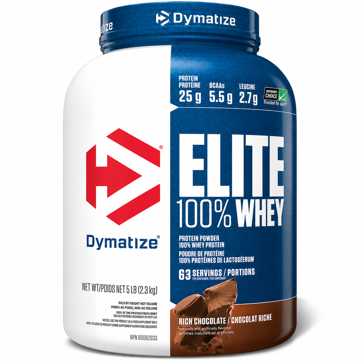 ELITE 100% WHEY Protein - 5 lbs / 63 servicios