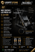 Máquina Sentad / Leg Press 45° Magnum