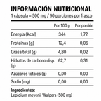 MACA NEGRA Peruana 500 mg - 90 caps / 90 servicios