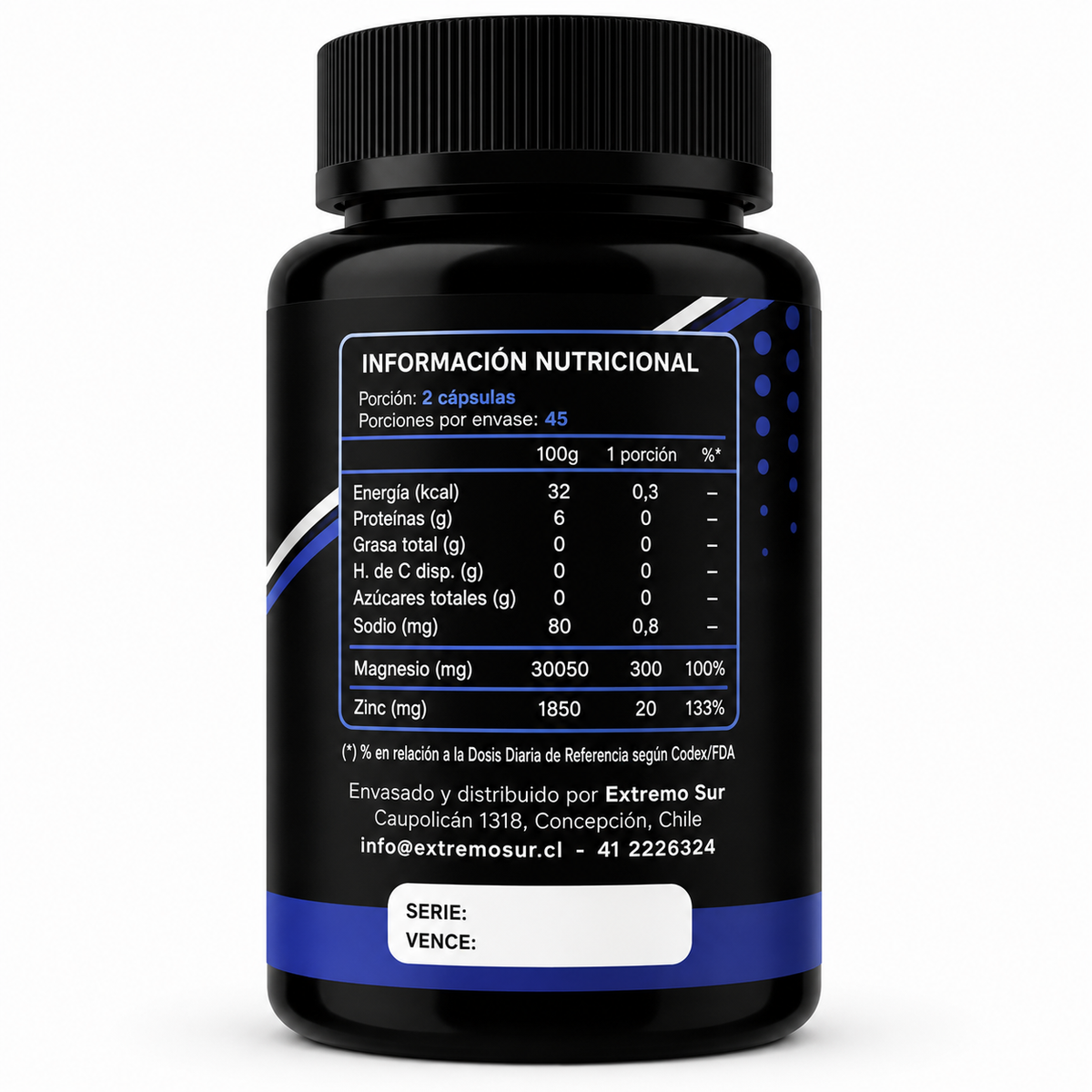 Magnesio Quelado + Zinc 500 mg