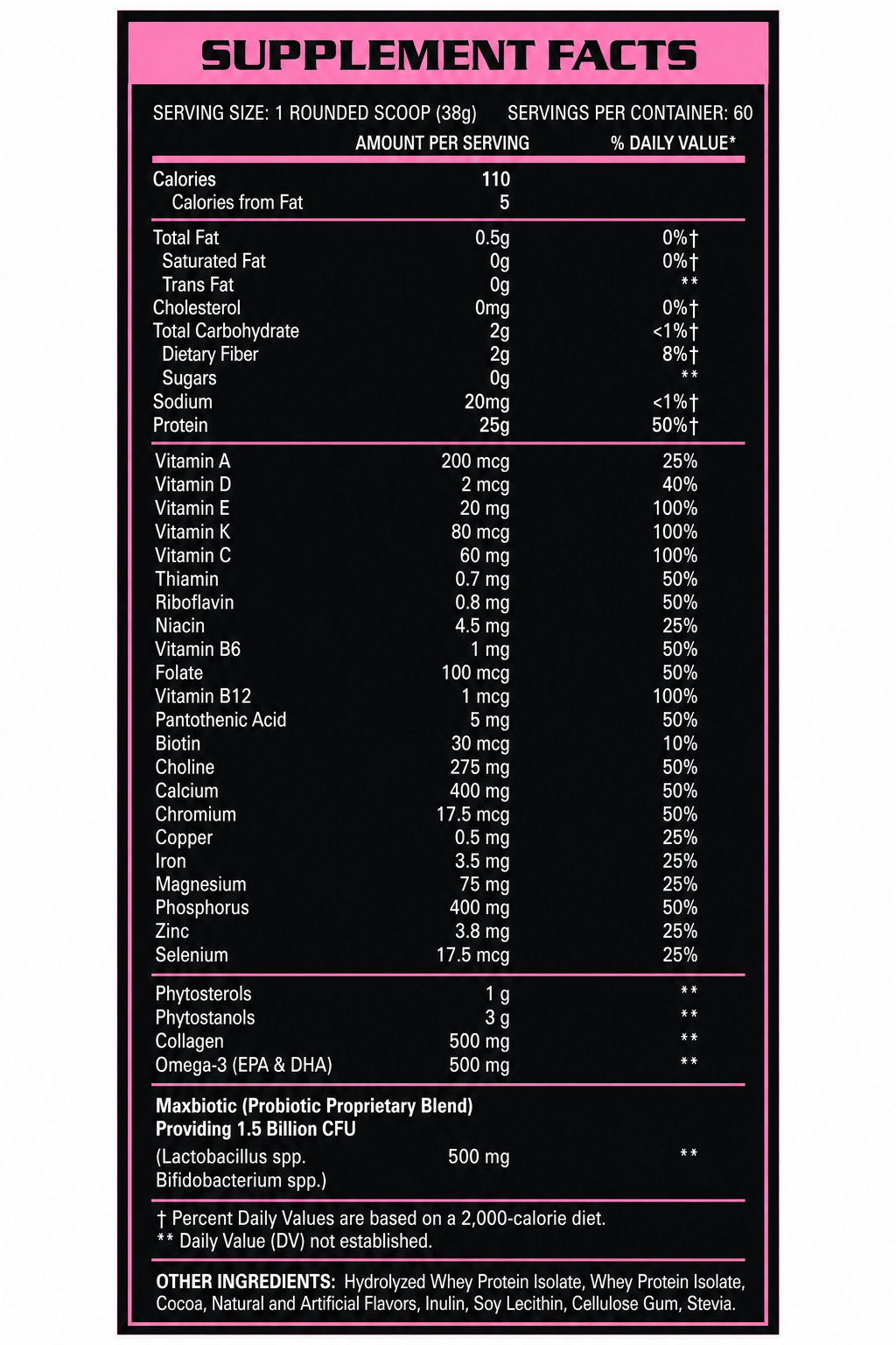 OXY 7 HERS ISOLATE Whey Protein - 5 lbs / 60 servicios