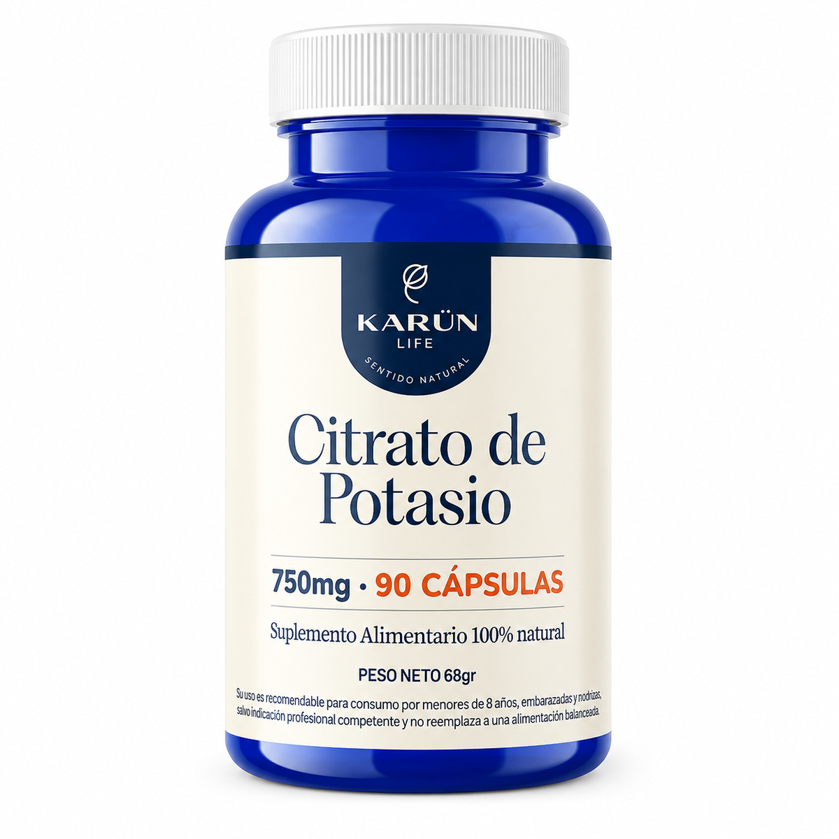 Citrato De Potasio 90 Capsulas 750 Mg
