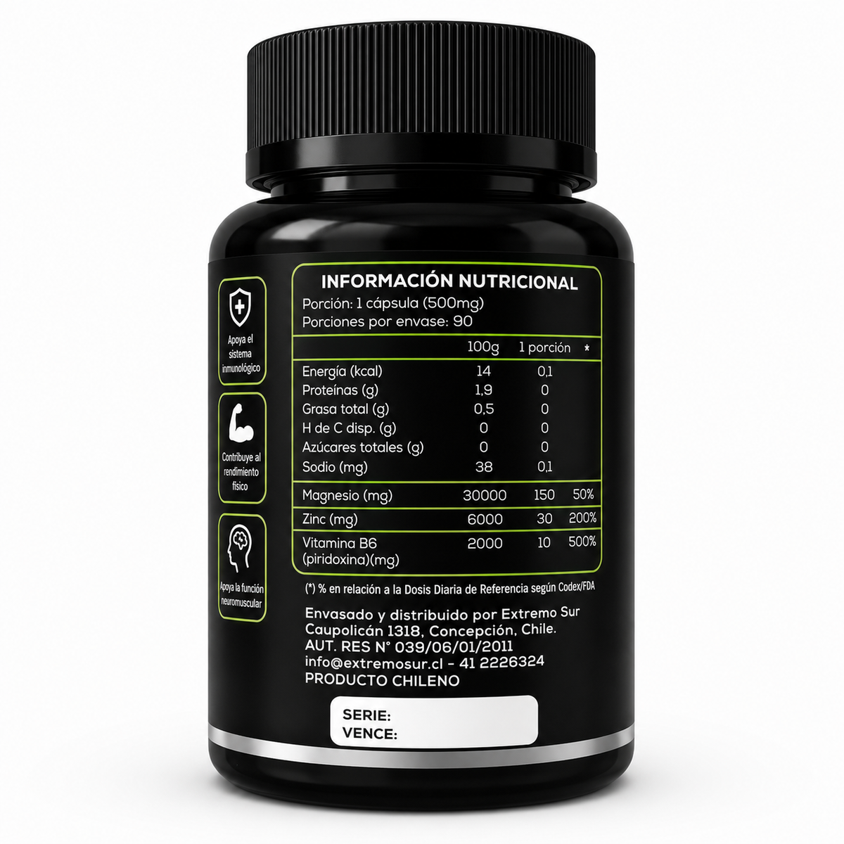 ZMA (Zinc, Magnesio, Vit B6)
